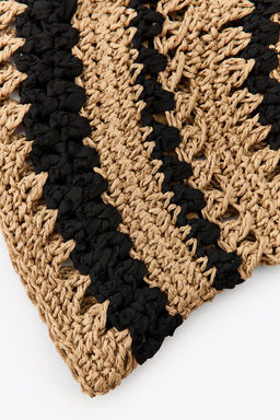 CONTRAST BRAIDED BUCKET HAT - Zara фото 3