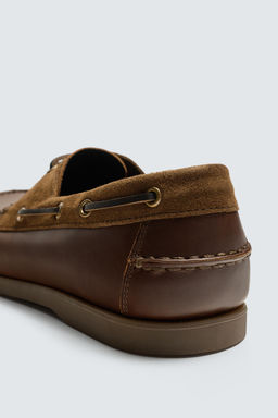 LEATHER DECK SHOES - Zara фото 6