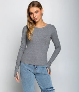 Лонгслив #КТ6889 (1), серый