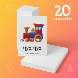 Обучающие карточки «Запуск речи. Подражалки: предметы», 20 карточек А6