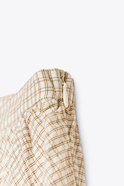 CHECKED SKIRT WITH RUFFLES - Zara фото 7