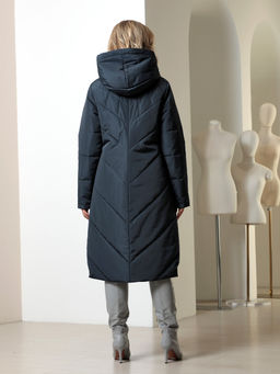 25415 Пальто т.синий - Dizzyway фото 5