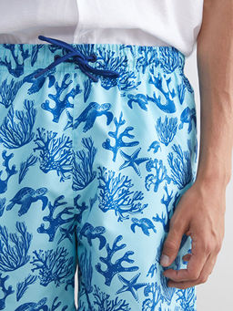 K?sa Boy Desenli Erkek Deniz ?ortu