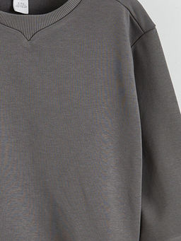 Bisiklet Yaka Erkek ?ocuk Kal?n Sweatshirt