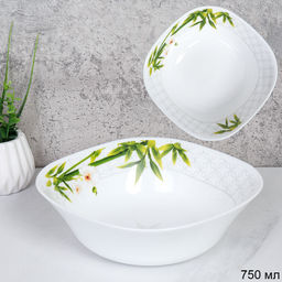 Тарелка суповая квадратная 750 мл 170 мм / FSW-75XN (6773) /уп 6/36/ Бамбук с орхидеей/ 740055