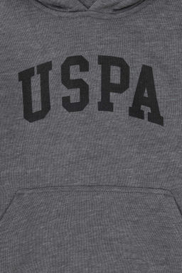 Базовый свитшот для мальчика антрацитовый меланж Неожиданная скидка в корзине - U.s. polo assn фото 3