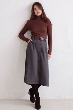 Юбка на пуговицах длины миди - Martichelli фото 17