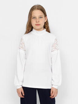 CRB wear/CWJG 63596-20 Водолазка для девочки,белый/Ex.Cherubino