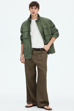 Pantal?n en mezcla de lino Loose Fit - H&m фото 5