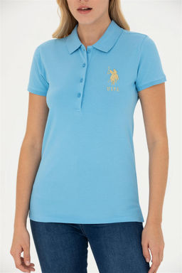 Женская базовая футболка бирюзового цвета - U.s. polo assn фото 6