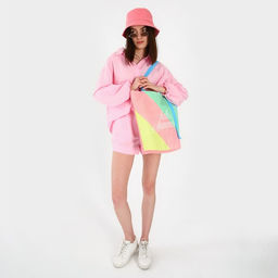 Сумка женская пляжная Hello summer, 39×32 см, розовая