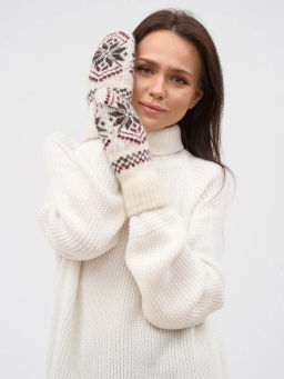 Варежки женские Звезда три цвета 3002-2 - Рассказовские варежки фото 2