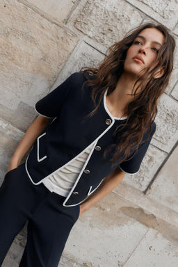 BLAZER MANGA CORTA / Marino - Zara фото 10