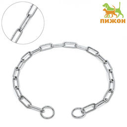 Ошейник - удавка металлический, сварная цепь, 70 см, толщина проволоки 4 мм