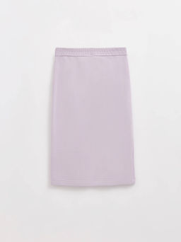 CONTE Юбка прямого кроя из футера с разрезом LU 2592 lavender - Conte elegant фото 4