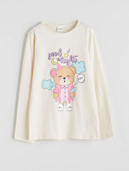 Bisiklet Yaka K?z ?ocuk Pijama Tak?m?