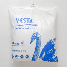 Одеяло станд. 220х205, иск. лебяжий пух, ткань глосс-сатин, полиэстер - Vesta фото 4