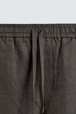 PANTAL?N RELAXED FIT 100% LINO / Verde oscuro - Zara фото 9