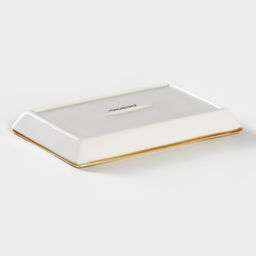 Маслёнка Magistro «Церера», 18×12 см, фарфор, белая