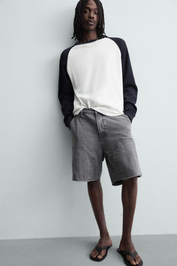 BERMUDA BOLSILLO CARPINTERO / Gris oscuro - Zara фото 6