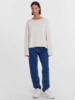 Джемпер женский в бело-бежевом цвете белый песок 122768 - Mark formelle фото 3