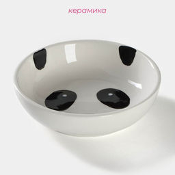 Салатник Доляна Панда, 250 мл, d=13 см, цвет белый  фото 9