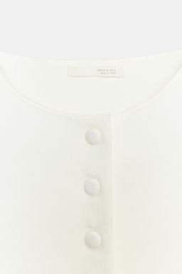 TOP CHALECO BOTONES / Blanco roto