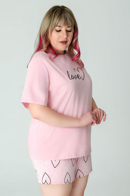 Арт. 9162 Пижама с шортами 50-58 (5 шт) Цвет:розовый