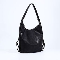 Сумка женская мешок на молнии, цвет чёрный - Simaland фото 3