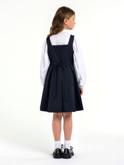 Синий школьный сарафан Mooriposh, модель 0247 фото 4