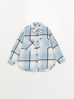 Ekose Uzun Kollu K?z ?ocuk G?mlek Ceket