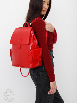 Рюкзак женский кожаный 18337-8 red Polina&Eiterou  фото 6
