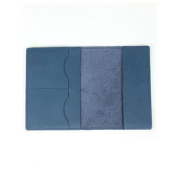 Обложка/футляр для паспорта Croco-П-1108 натуральная кожа 1отд, 2карм, синий бергамо (47) 265357  фото 2