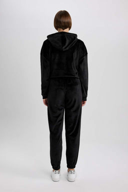 Бархатные спортивные штаны стандартного кроя для джоггеров - Defacto фото 6