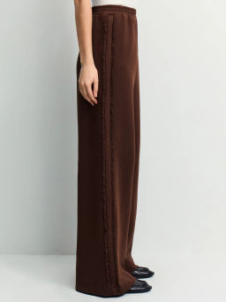 Широкие брюки из хлопка с кружевом / Zarina