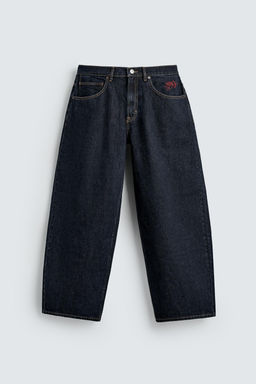 JEANS BALLOON FIT BORDADO CUPIDO / Azul - Zara фото 7