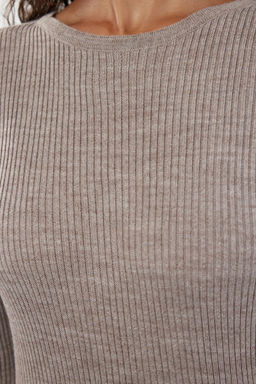 Vizon Mini Triko Etek Ucu Cizgili Elbise TWOAW20EL1274