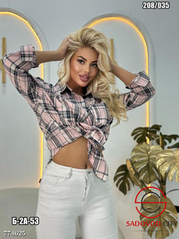 Женская рубашка в клетку - Bruno фото 8