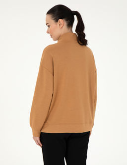 Camel Regular Fit Modal Kuma_ Sweatshirt
