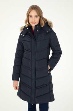 Женское темно-синее пальто Неожиданная скидка в корзине - U.s. polo assn фото 3