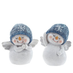 Фигурка декоративная "Снеговик", L6 W3,5 H7 см, 2в.