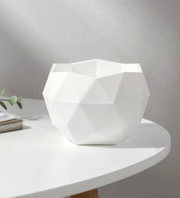 Кашпо Топаз (0,45л) Цв. Белый (Арт. КШ-9110) - Вмс фото 4