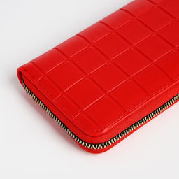 Кошелёк женский, четыре отделения, на молнии, красный