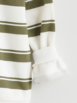 Bisiklet Yaka ?izgili Erkek ?ocuk Sweatshirt