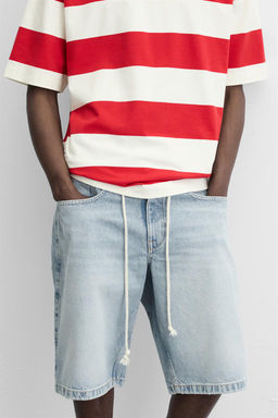 BASIC BAGGY FIT DENIM BERMUDA - Zara фото 16