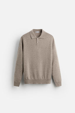 WOOL - CASHMERE KNIT POLO SHIRT - Zara фото 7