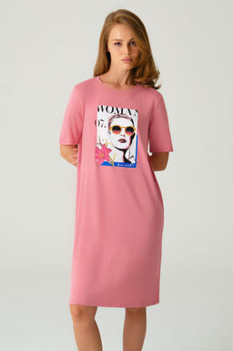 Арт. 8608 Туника женская 42-50 (5 шт) Цвет:коралловый