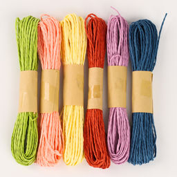 Рафия «Долина», длина 1 шт. — 10 м., набор 6 шт., цвет МИКС