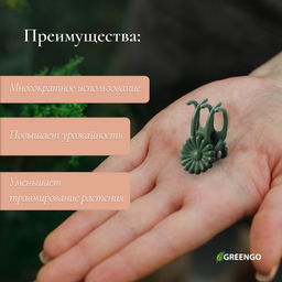 Цена за 2 шт. Клипса для растений Цветок, набор 10 шт., зелёный, МИКС, Greengo фото 3