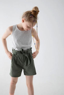 20214220065, Майка детская для девочек Lavender серый Acoola